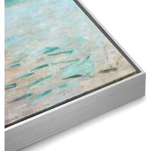 24X36 Floating Frame for Canvas Art Print with 0.6-0.8" Deep,Silver | Easy DIY Assembly,Durable Metal,Floater Frames for Flower Floral Pop Fun Art Print Painting,Kitchen Dining Room Accent Decor