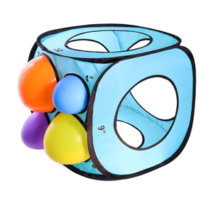 13 Sizes Balloon Szier Cube Box, Collapsible Measurement Tool No Assembly Required, for Decorations, Arches, Columns(212 Inch) (Red)