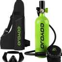 GOYOJO Mini Scuba Tank, Portable Diving Lung Air Tank with DOT Certified, Refillable Emergency Backup Pony Bottle for Snorkeling, Underwater Breathing, Training
