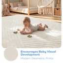 Baby Play Mat for Floor 1.3" Thick Foam Padded Area Rug 79"x 158" (Ivory)