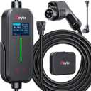 2025 Level 1&2 Portable EV Charger, 8-16Amp Adjustable Current & Timer, 110V240V, NEMA 5-15 & 6-20 Plug, 21Ft EV Charging Cable, J1772 Electric Car Charger for All PHEV/EV Charging Cord