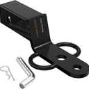 ATV/UTV 3-Way Hitch Adapter, 2-Inch, 3-Way Trailer Hitch Adapter Receivers with Pin for ATV/UTV,Heavy-Duty Hitch Attachment fits 2" Receiver Hitch