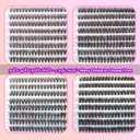 DAODER Cluster Lashes Natural Look 640pcs Wispy Lash Clusters 9-13mm Short Eyelash Extension With 30D+40D+50D+60D Mixed Lash Book D Curl Natural Lash Extension (30D+40D+50D+60D 9-13MM)