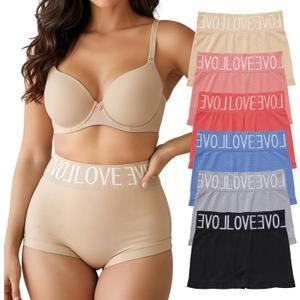 Women's Seamless Boyshort Underwear 6-Pack - No Tag, Stretchy Breathable Panties, 6 Color Comfy Soft (M)