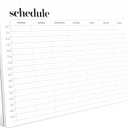 Weekly Schedule Pad, Tear Off Undated Weekly Planner Notepad, A4 Size (8,3" X 11,7"), Premium Thick Paper with Cardboard Back Support, Desk Planner by Hadigu