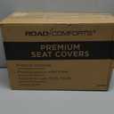 Road Comforts Car Seat Covers, Breathable Leather Seat Covers, Car Seat Covers Full Sets Airbag Compatible, Automotive Seat Covers for Most Cars, Vans, Trucks, SUV - Black