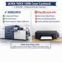 Extra Heavy Duty 130lb Cover Cardstock - 5" x 7" Bright White - 350gsm 17pt Thick Paper - Index, Flash & Post Card Stock - 100 Pack