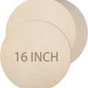 12 Pack 16 Inch Round Wood Circles for Crafts Unfinished Wood Circles Natural Round Wood Discs Blank Round Signs Cutouts for Door Hangers, Door Design, Signs Making, Wood Burning, Painting