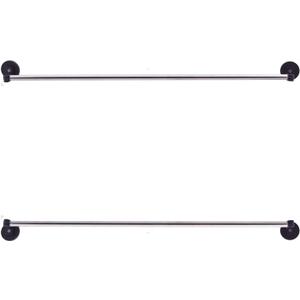 YYST Type A 16"-39.5" Magnetic Curtain Rod for Metal Door,Magnetic Window Caf, French Door Sash Rod W Magnets (Black -2)