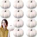 Liliful 8 Inch Large Foam Artificial Pumpkins Fall Harvest Big Fake Pumpkin Decor for Fall Autumn Halloween Thanksgiving Table Home Seasonal Holiday Decor