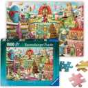 Ravensburger - Sweet Street - 1000 Piece Jigsaw Puzzle - Bold, Bright, Charming Animals and Incredible Treats - Enticing Imagery - Frameable - Premium Quality - Puzzles for Adults