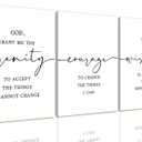 AOYUSMO 3 Piece Christian Scripture Canvas Wall Art Serenity Prayer Jesus Wall Art Bible Decor Verse God Grant Me the Serenity Religious Art Prints for Living Room Bedroom Church 16"x24"