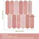 Pink Peel and Stick Backsplash Tile, Self Adhesive Feather Peacock Temporary Kitchen Backsplash Tiles 3D Stick on Wall Tiles Sticker (10 Sheets)