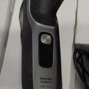 Philips Norelco Shaver 3900 Series, Wet and Dry Electric Shaver, P-Cap, Travel Pouch, Charging Stand, Storm Blue, Model S3341/92 (Silver New)