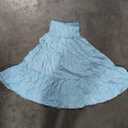 Mix and Match Light Blue Bikini with Crisp White Jeans And Maxi Skirt Pool Side Sunset Style, Small