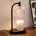 MEIXISUE Black Candle Warmer Lamp with Timer and Dimmer,Flameless Wax Melt Warmer for Jar Candles with 2 Bulbs,House Warming Gifts,Mother's Day/Birthday/Christmas Gifts for Mom/Wife,Home Decor