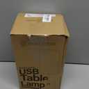 Yarra-Decor Bedside Table Lamp with USB Port - Touch Control for Bedroom Wood 3 Way Dimmable Nightstand Lamp with Round Flaxen Fabric Shade for Living Room, Dorm, Home Office (LED Bulb Included)