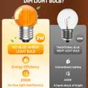 Bonlux G40 LED Low Watt Light Bulb,2W E26 Amber Bulb Equivalent 20 Watt, Low Lumen Light Bulb 2000K Dim Soft Warm Light for Bedroom Bathromm Accent Lighting(4 Pack,Non-Dimmable)