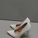 GENSHUO Women's 4.7 Inch Pumps Pointy Toe Stiletto Sexy High Heels Work Party Wedding Shoes (8, White Patent)