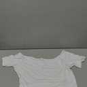 HUHOT Womens Basic Short Sleeve Vogue Fitted Off The Shoulder Cute Crop Tops L