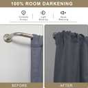 Wrap Around Curtain Rods 2 Pack for 84 to 134 Inches Windows, 1" Heavy Duty Room Darkening Drapery Rod with Sturdy Aluminum Base, Wall Mounted Ceiling Mounted Curved Curtains Rod, Brushed Nickel