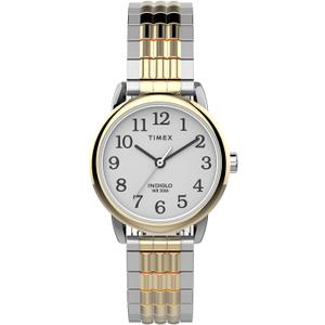 Timex Women's Easy Reader Watch (25mm, Two-Tone/Two-Tone/White/25mm)