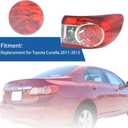 Silscvtt Passenger Side Rear Brake Tail Light Assembly Replacement for Toyota Corolla 2011-2013 Right Tail Lamp 8155002580 TO2805111