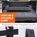 72.5" Heavy Duty Folding Loading Ramps with Sandblasted Finish, 1500lb Capacity, Ideal for Motorcycles, Lawn Mowers, ATVs, UTVs, and More Pack of 2 with Safety Straps and Gloves
