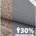 Color&Geomety Brown Bathroom Rugs, Ultra Soft Plush Bathroom Mat Super Absorbent Microfiber Fabric, 17"x30", Washable, Non Slip Bath mats for Outside Shower, Tub, Home Decor (1'5" x 2'6" (Rectangular))