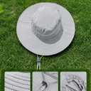 Sun Hats for Men, Wide Brim Fishing Bucket Hat (Beige)