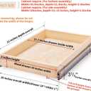 Mulush 20W x 21D x 3H Soft Close Slide Out Wood Drawer Organizer for Kitchen, (Cabinet Width>20.5 inches for Bottom Assembly, Width= 20 inches for Side Assembly)