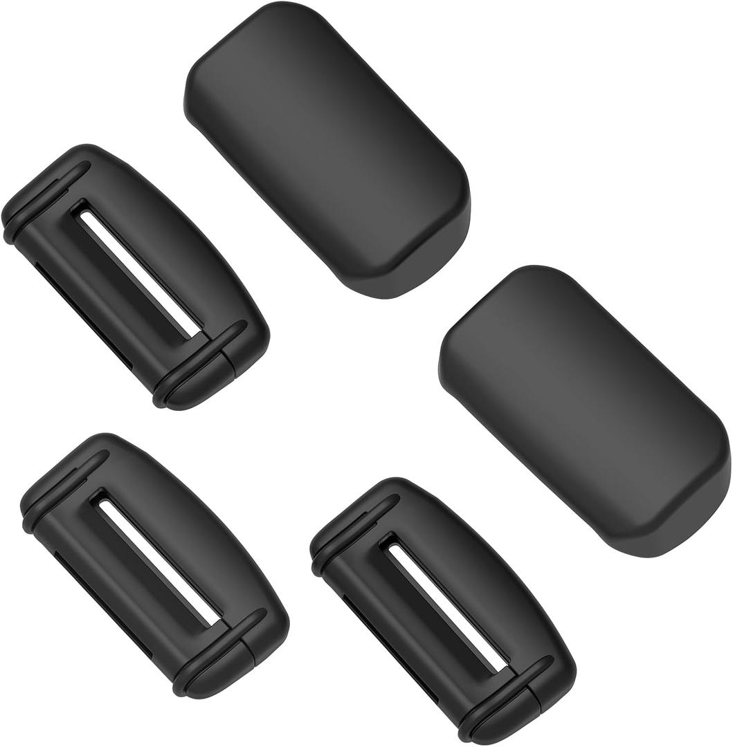 YONZEE 5-Pack Silicone Car Seat Belt Buckle Covers – Anti-Scratch, Noise Reduction & Buckle Protection – Universal Fit for Cars, SUVs, Trucks (Black)