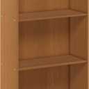 Furinno BASIC Book Shelf, 3-Tier Modern Bookshelf, Bookcase with Open Shelves, 9.3" x 21.8" x 39.5", for Living Room, Bedroom, Home Office, Light Cherry