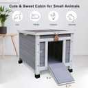 Outdoor Cat House, Rabbit Hutch Outdoor Indoor Bunny Cage