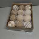 12PCS Christmas Ball Ornaments, 3.14"/80MM Boho Shatterproof Christmas Tree Hanging Ball Decorations, for Home Indoor Farmhouse Xmas Vase Bowls Filler Centerpiece Rustic Decor