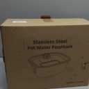 PETNF 3-Gallon Stainless Steel Dog Water Fountain for Large Dogs, Dog Water Bowl Dispenser with 4 Filters, Visible Water Window, Quiet Pump & LED Low-Water Indicator (Gray)