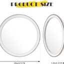 sawsile Round Wood Mirror,28 inch Circle Rustic Farmhouse White Wooden Frame Boho Beads Wall Mirror for Bathroom,Living Room,Bedroom or Entryway