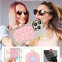 2 x Magnetic Phone Suction Grip, Shower Phone Holder for MagSafe, Octo Phone Sticky Buddy Suction Grip for iPhone 16 15 14 13 12, Birthday Christmas for Women Pink