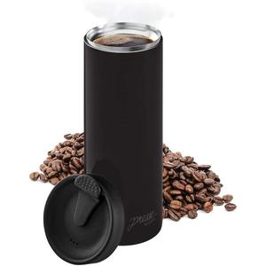 bobble French Coffee Presse, On-The-Go use, Quick Brew, Slim Design, Triple Wall Insulation, 14 oz (Black)