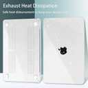 May Chen Case for MacBook Air 13/13.6-inch (M5/M4/M3/M2, 2022-2026 Models A3449 A3240 A3113 A2681), Lightweight | Closes Seamlessly | Ideal for Work Hard Shell Case, Clear Glitter
