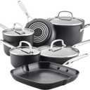 KitchenAid Hard Anodized Induction Nonstick Cookware Pots and Pans Set, 10 Piece, Matte Black