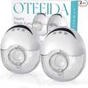 Hands Free Breast Pump Wearable MY375  Strong Suction, Low Noise, Wearable Breastfeeding Pump with 4 Mode &12 Levels, Portable Electric Breast Pump 24mm  19/21/Insert/Flange, 2 Pack (White)