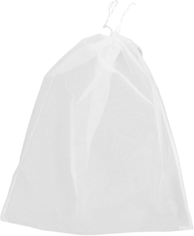 LIGIGWASH Filter Bag Wine Strainer Drawstring Bag Inline Drawstring Straining Bag Juice Bags for Juicing Bag for Juice Filter Media Bag Nut Milk Bags for Straining White Polyester 2 Pcs 25" x 20"
