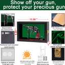 1 Handgun Pistol Revolver Gun Display Case Wall Mount Lockable Black Felt Wood Cabinet w/ 98% UV Protection Acrylic Clear Door Gun Shadow Box Stand Rack Holder