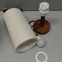 Small Table Lamp for Bedroom, Nightstand Lamp Linen Lampshade Bedroom Wood Base Small Bedside Lamp for Night Stands, Desk Lamps for Reading Living Room, Office (LED Bulb Included) (Black-Walnut Wood)