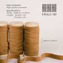 Vitalizart Khaki Velvet Ribbon Set 3/8" x 15 Yd Fall Ribbon Fabric Trim 3 Rolls * 5 Yd for Christmas Wreath Decoration Handmade Craft Ornaments Gift Wrapping & Bow Making (Brown)