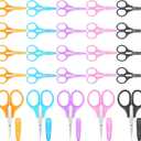 25Pack Small Sewing Scissors Stainless Steel Crafting Scissor Sharp Scissors with Cover, Precision Portable Scissor for Embroidery Quilting Sewing Knitting Crafting (Multicolor)
