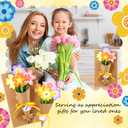 Motipuns 24 Set Mother's Day Flower Bouquet Craft Kit DIY Spring Flower Paper Crafts Make Your Own Floral Bouquet Tulip Handmade Exchange Gift for Home Activities Mom Teacher Appreciation