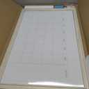 4 THOUGHT Whiteboard Calendar 36" x 24" Magnetic Dry Erase Board Wood Frame Wall-Mounted Monthly Planner White Board Decorative Notice Board for Office School Home, White Vintage