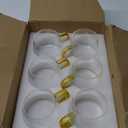 AVLA 6 Pack Glass Coffee Mugs, 16 OZ Unique Vertical Stripes Coffee Cup, Clear Large Tea Glasses with Handle, Vintage Transparent Glassware for Hot/Cold Beverages, Cappuccino, Latte, Espresso, Juice